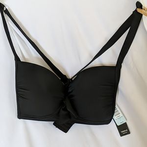 Torrid black size 2 bikini top convertible w/ bra